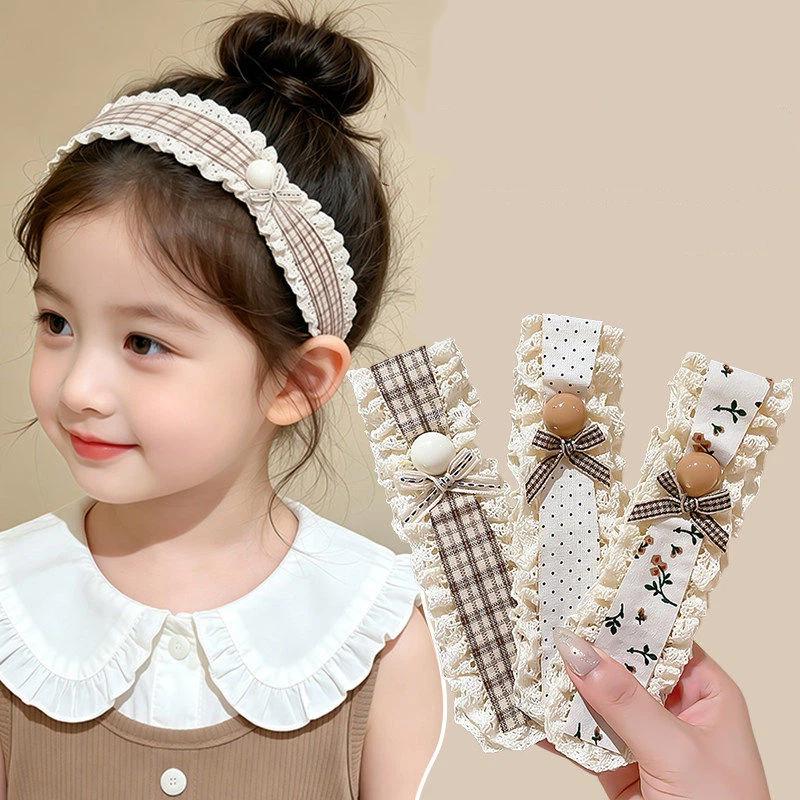 Knitting Colorful Flower Print Magic Tape Headband For Women Girls Sweet Hair Ornament Headwear Headband Hair Accessory
