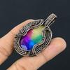 Rainbow Solar Quartz 999 Copper Wire Wrapped Pendant, Handmade Gemstone Pendant Jewelry, Gifts For Wife Brand New Pendant