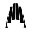 6Pcs Car Door Window Pillar Posts Trim Cover Sticker Glossy Black Aksesuarlar for VW Mk5 Jetta Sedan Carbon Fibre 2006-2010