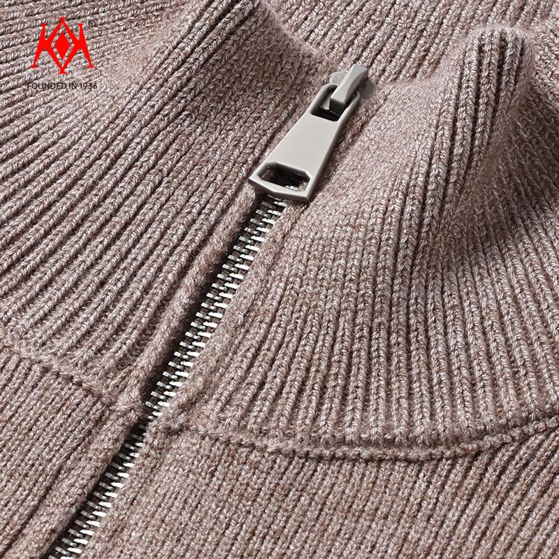 KaiKai Men's Half-Zip Stand Collar Knit Sweater