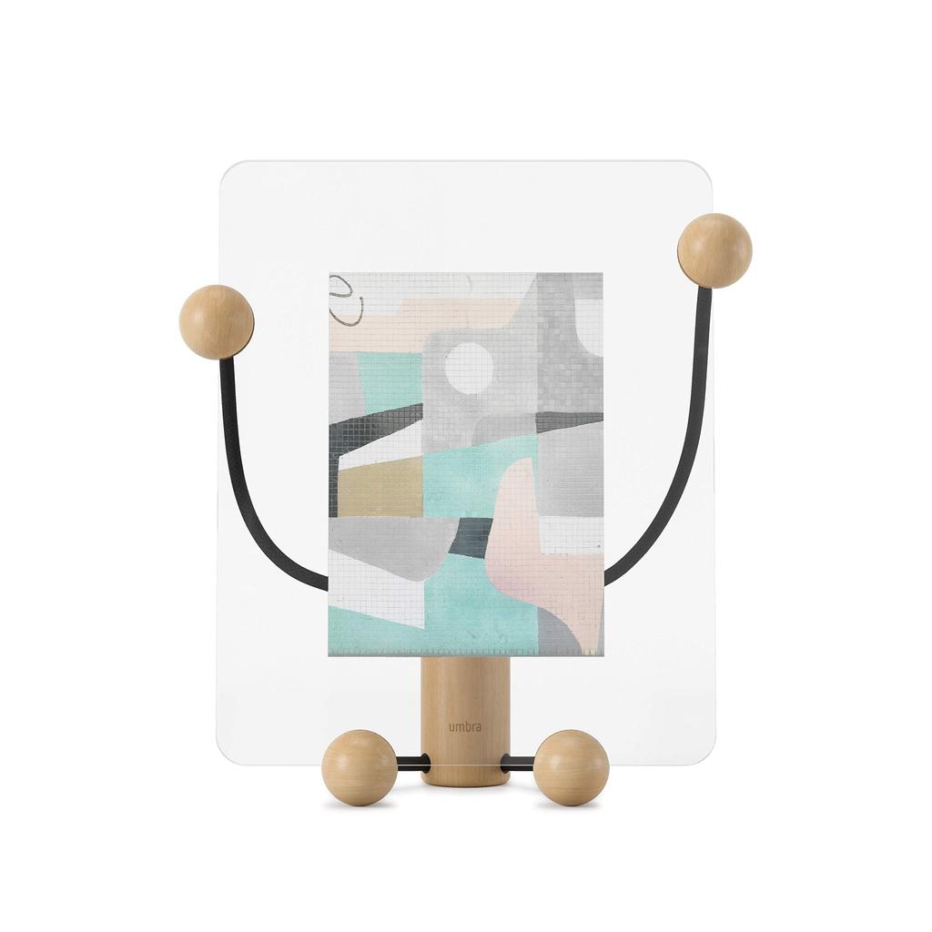 Umbra Wall Display, Photo Frame, Black/Natural, W30 X D25 X H11cm, WOODY, 21015612045