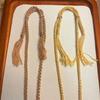 Handcrafted Retro Cotton Nanhong Amber Pendant Necklace