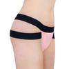LittleForBig Men's Adult Panties, Double Strap T-Back, Unisex Shapewear, Smooth, Pink, Size S