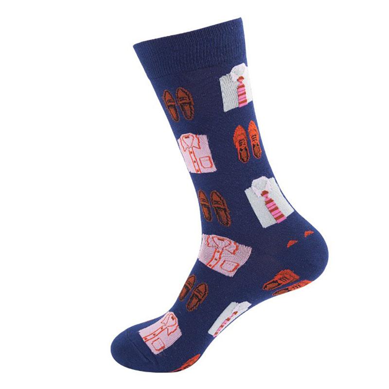 1 Pereche de Șosete Casual pentru Bărbați, cu Model Inedit, la Modă, cu Puncte Romboide Amuzante, Hip Hop, Șosete Medii pentru Femei