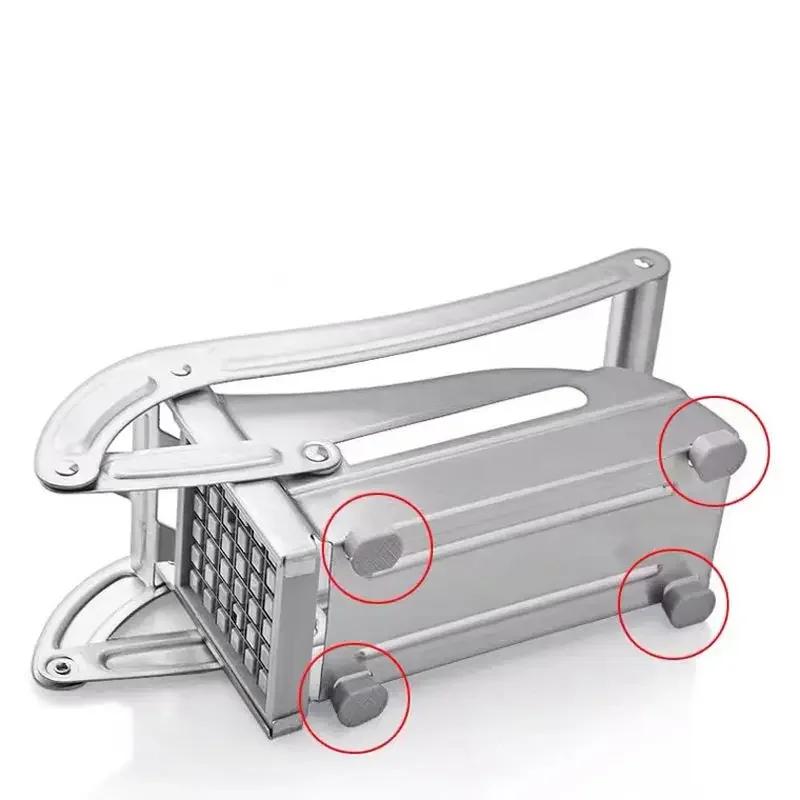 French Fry Cutter Multifunction Vegetable Fruit Chopper with 2 Stainless Steel Blades for French Fries Chips Maker Potato Slicer