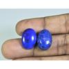 13X18MM Natural Lapis Lazuli Oval Cabochon Loose Gemstone 2Pcs Lot 26Cts. A-510