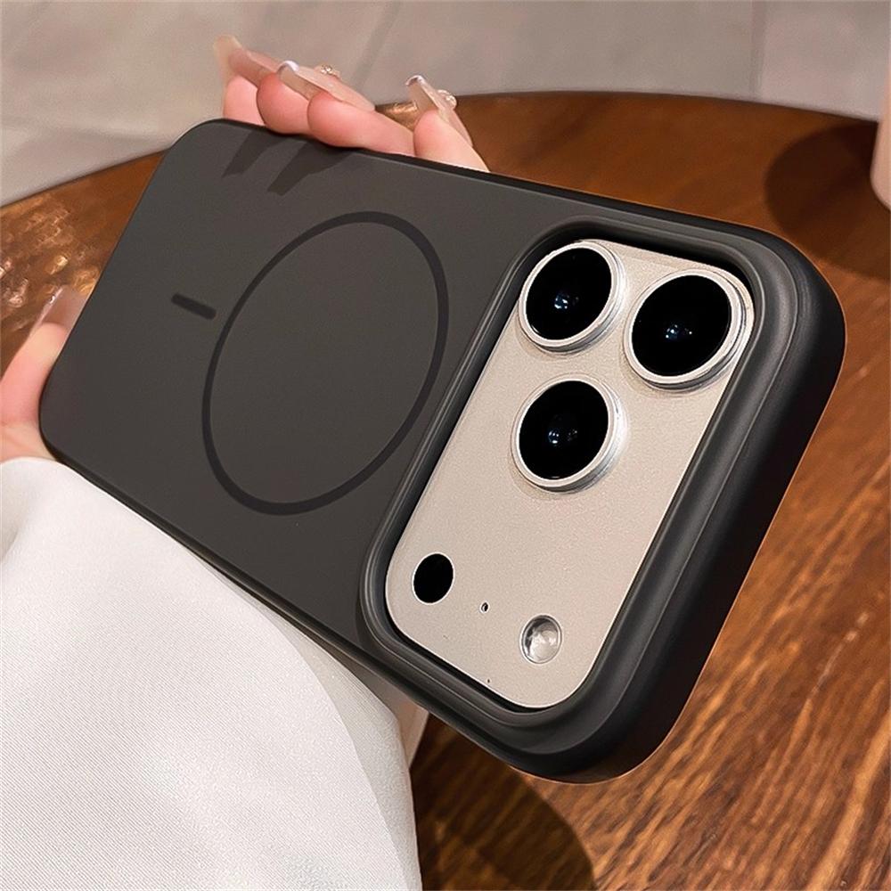 For Magsafe Magnetic Wireless Charging Matte PC Phone Case For iPhone 17 Pro 16 Pro Max Air Shockproof Soft Back Cover