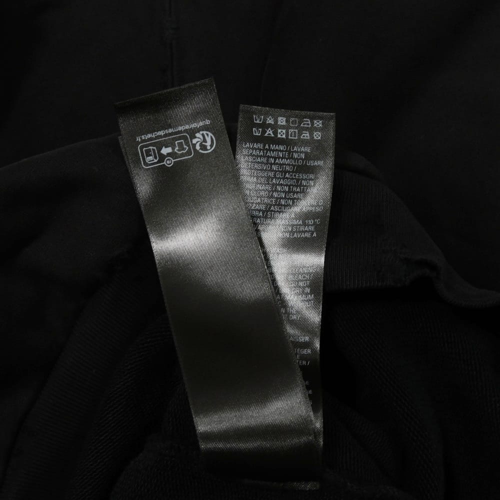 Used Valentine CD Pullover Hoodie (11221) 739024 TQVE5 1055 7846, Size 2 M, Distressed, 165/92A, Unused Cotton, Black,