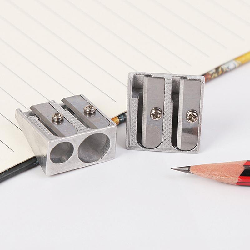Reliable Metal Pencil Sharpeners Double Hole Drawing Writing Sharpener