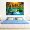 Diamond Painting Landscape Cross Stitch Waterfall Diamond Embroidery Swan DIY Rhinestone Decorative Mosaic