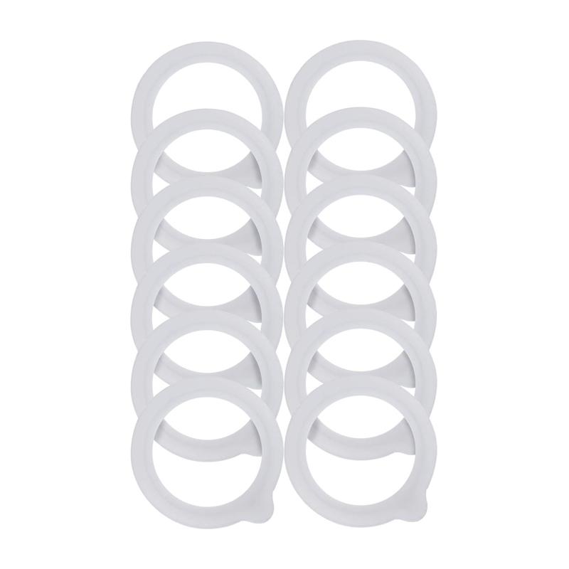 8/12 Stück Silikon-Einmachgläser-Dichtungen Lebensmittelaufbewahrungsgläser Ersatz Luftdicht Auslaufsicher Silikon-Dichtungsringe für Einmachgläser mit normalem Mund