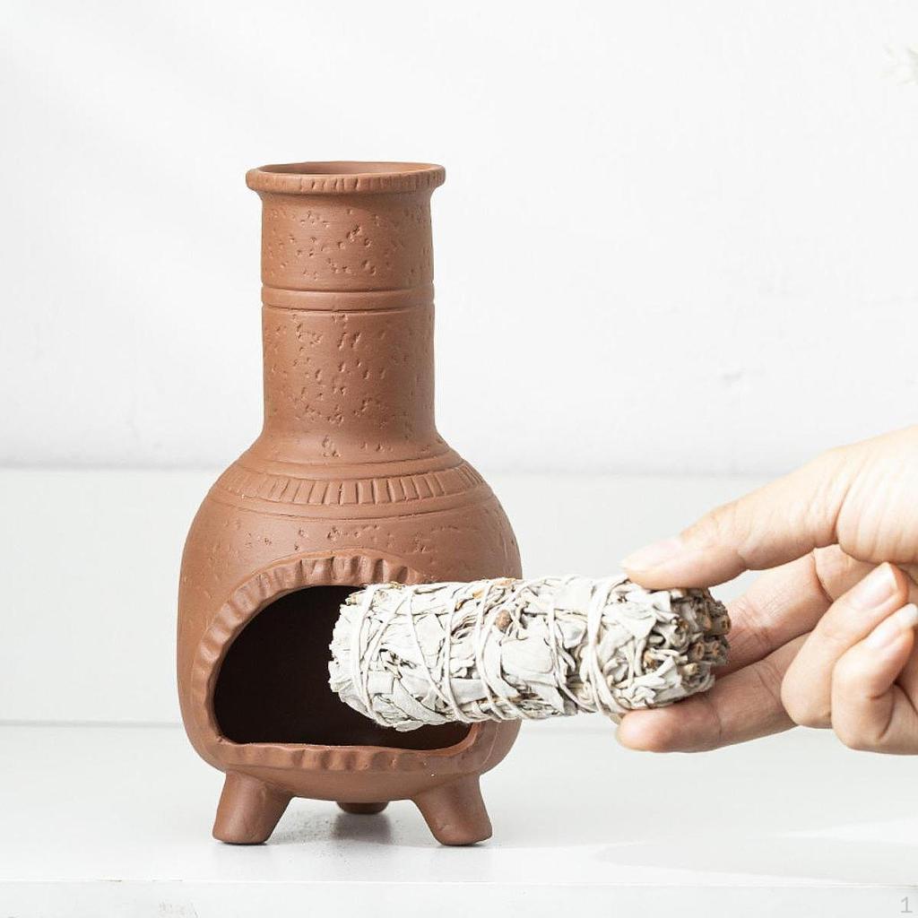 Keramický držák na Palo Santo Kadidelnice Umělecké řemeslné sbírky Miska na šalvěj Mini komínek pro