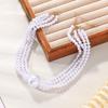 Exaggerated imitation pearl necklace, noble temperament, light luxury, multi-layer trend collarbone chain, advanced sense