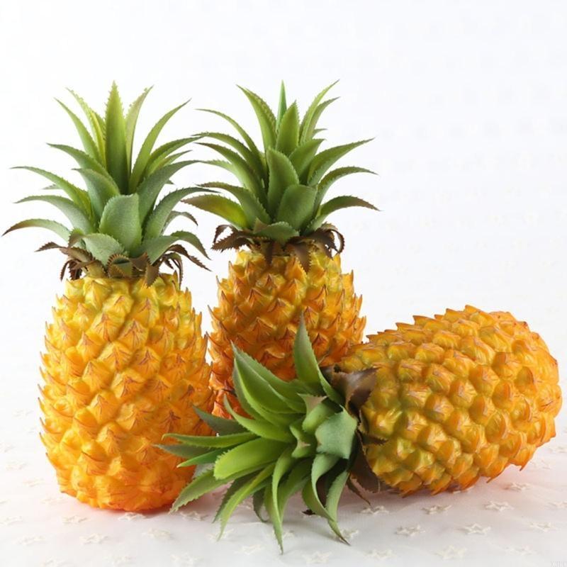 Large Artificial Pineapple Fruit Ornament Fake Pineapple Display High Simulation X3UC
