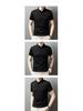 Men's Summer Casual Ice Silk Lapel T-shirt - Breathable, Thin, and Versatile