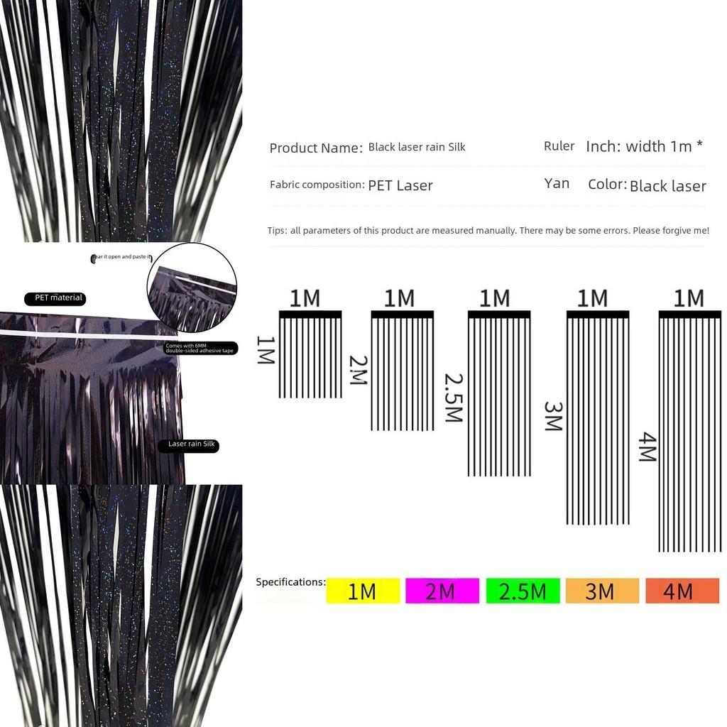 Trendy Laser Black Raindrop Curtain For Celebratory Events And Backgrounds Stylish