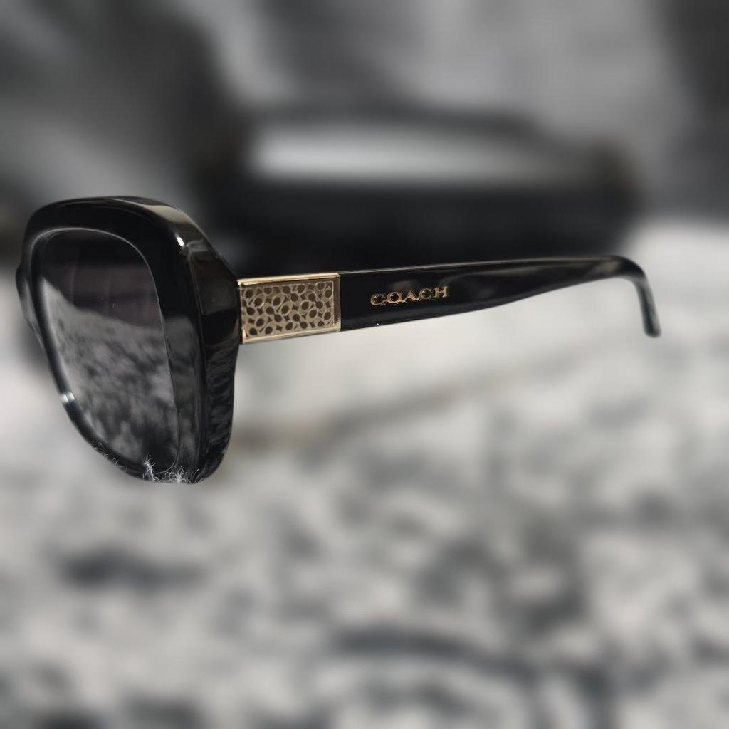Used COACH sunglasses 50028G black with case