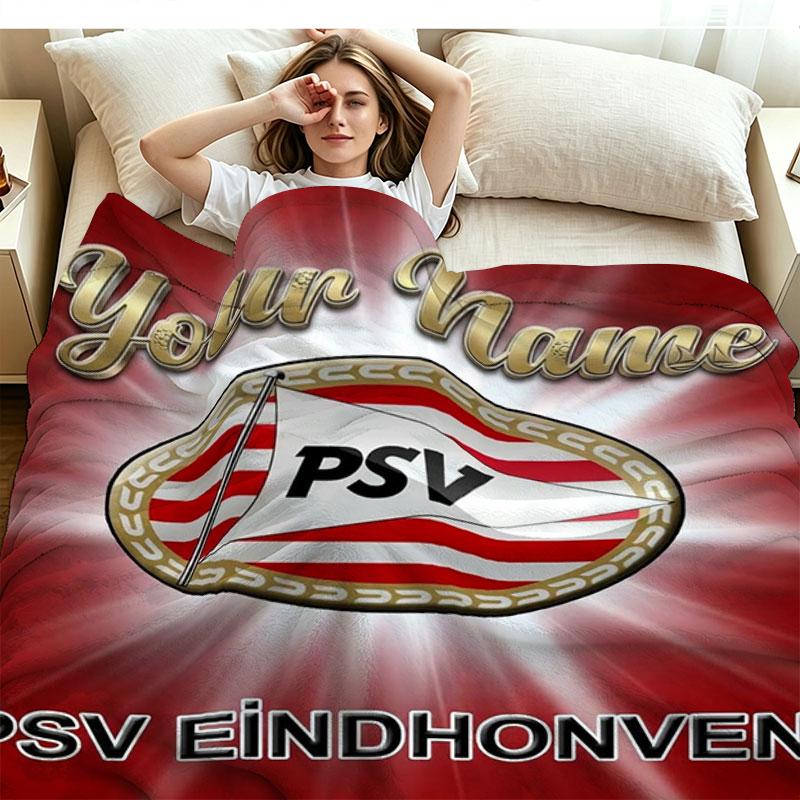 1PC Philips Sport Vereniging Custom Name Patterned Flannel Blanket Suitable For All Seasons for Home Decor Warmth and Comfort Gifts Holiday Present