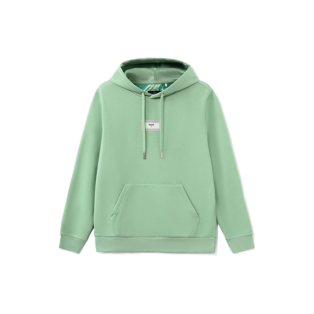 Li-Ning Wade Series Plus Velvet Reflective Pullover Winter Sweatshirt Men Sweatshirt Green AWDR795-3