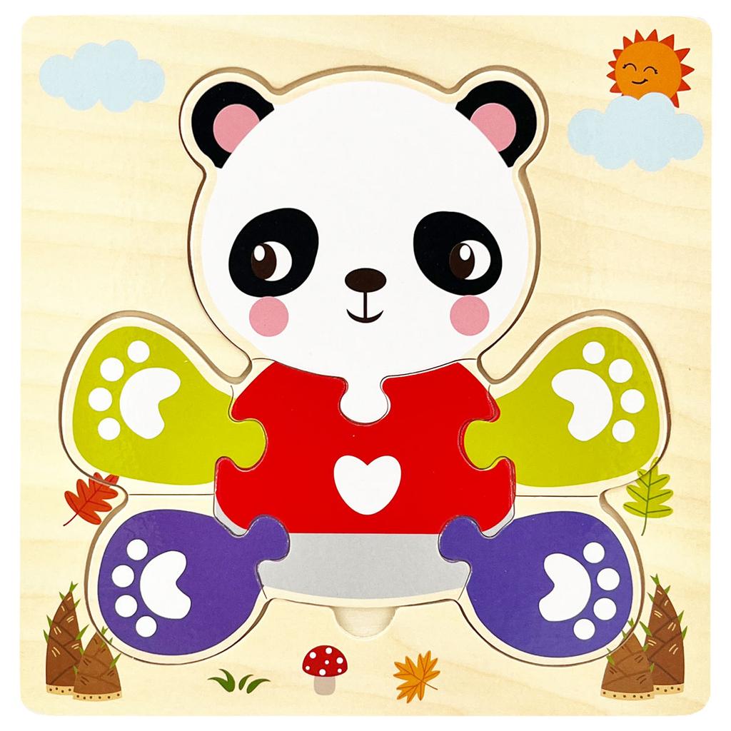 1pc Wooden Jigsaw Puzzle Children Montessori Games Cartoon Animal Vehicle Puzzles for Kids Learning Educational Toys