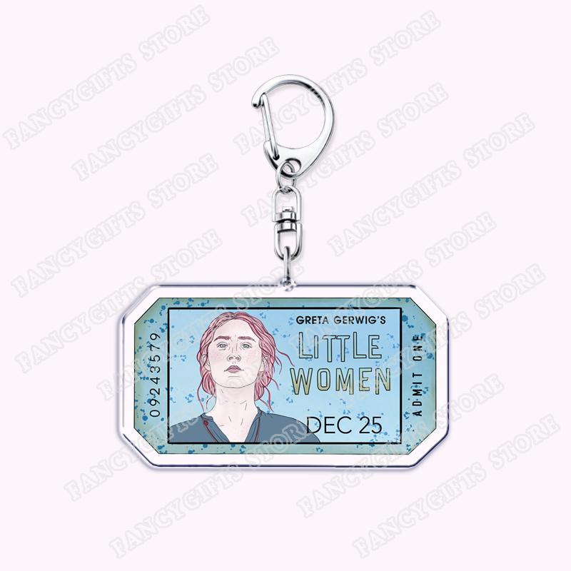 

Little Women Film Keychains for Accessories Bag Timothée Chalamet Laurie Meg Jo March Beth Amy Keyrings Jewelry Movie Fans Gifts