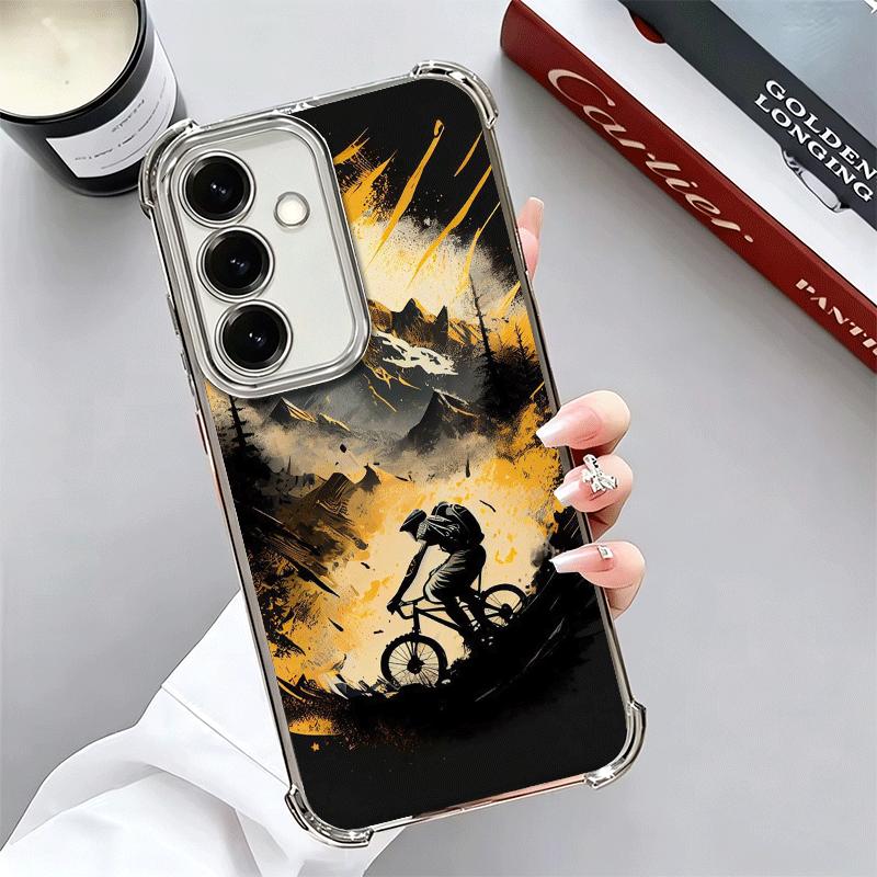 Mountain Bike Bicycle Soft Phone Case For Samsung A17 A27 A07 A37 A57 A16 A56 A15 A55 A14 A54 A13 A53 A26 A36 A25 A35 A24 A34 A2