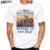 Father Takes Son Ride A Motorcycle Print T-Shirt Summer Men Short Sleeve Funny Bike Soprt White Casual Tops Hip Hop Boy Tees