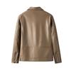 New top leather jacket men's autumn and winter light luxury locomotive jacket tooling jacket trendy fashion PU leather jacket