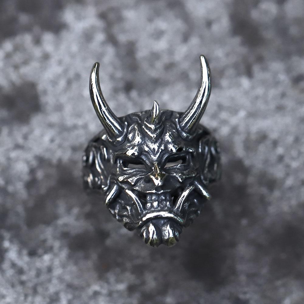 

NEW Men s 316L stainless-steel rings Retro Devil Skull Demon gothic punk Jewelry Gifts free shipping 13