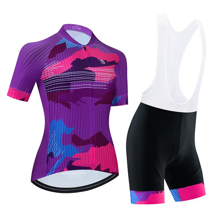 2026 Summer Short-sleeved Women's Cycling Suit, Breathable Cycling Sportswear, Outdoor Cycling Suit