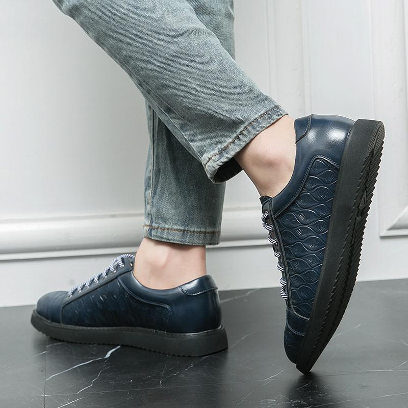 Fashion Fashion Men Casual Leather Shoes Comfort Breathable Thick Soled Men Driving Shoes Size 39-47 Men's Daily Commute Office Footwear