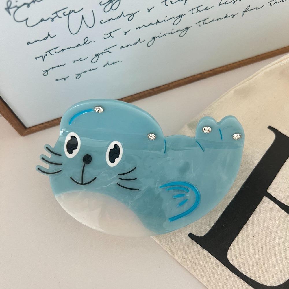 Korean Style Headwear Sea Lion Hair Claw Acetic Acid Geometry Shark Clip  Travel