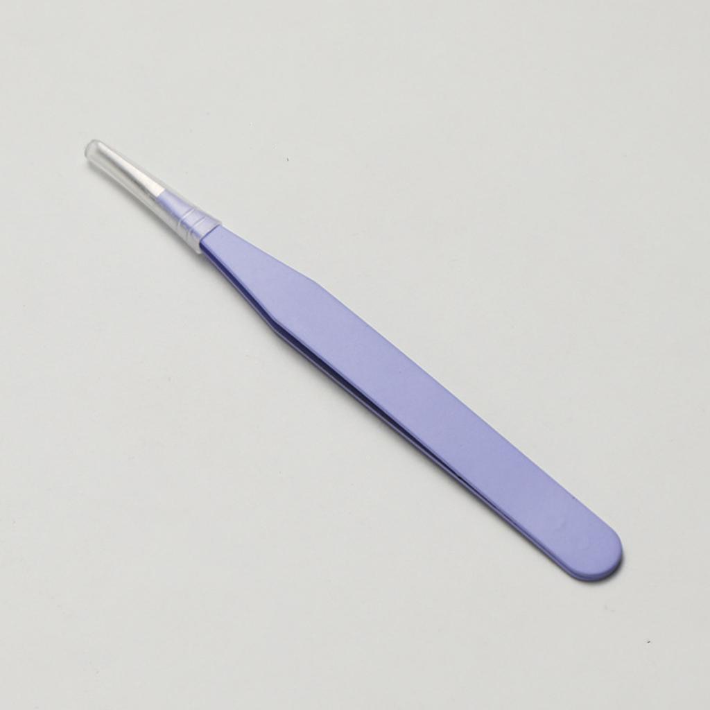 1pcs Macaron Colorful Stainless Steel Tweezers Straight and Bent Tips for Nails Eyelash Makeup DIY Sticker Tools