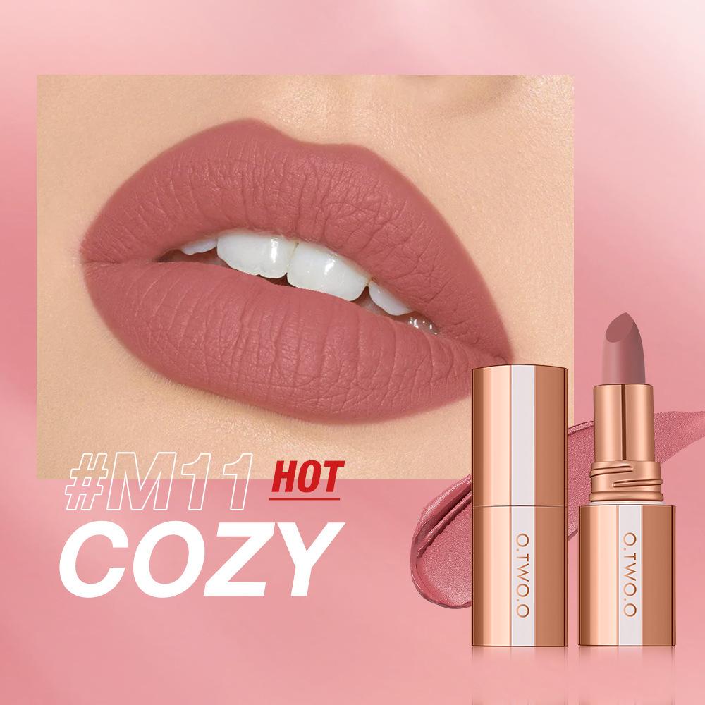 O.TWO.O Misty Kiss Locking Color Matte Lipstick – Light Mist Velvet Matte Long-Lasting Lipstick