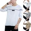 Men's Spring and Fall Long Sleeve Round Neck Bottoming Shirt Temperament Casual Pullover T-shirt
