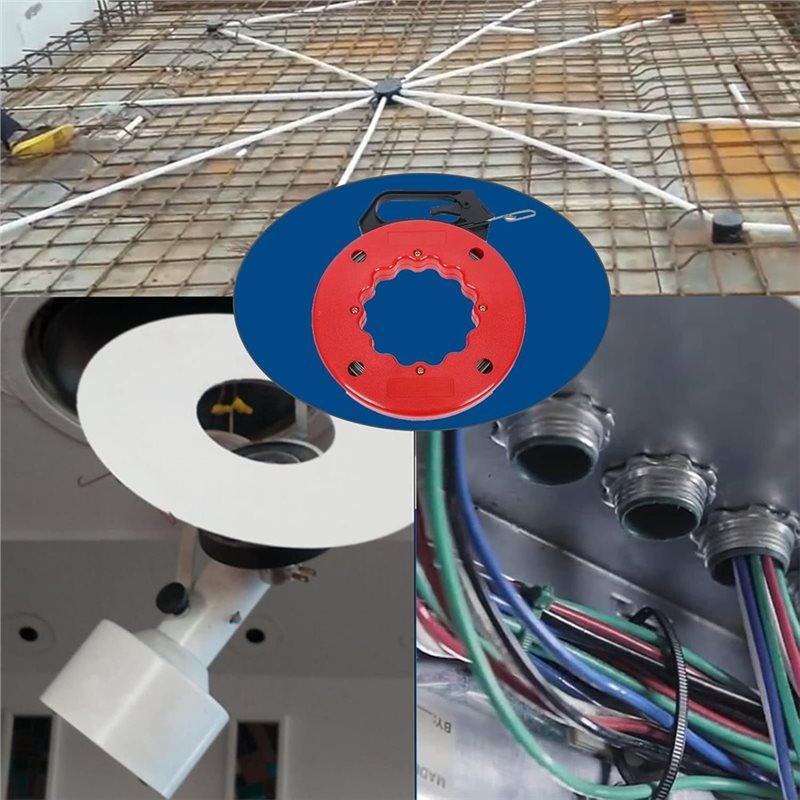 A96I-ATE Tools, Fish Tape Hand Wire Puller Fishtape, Wire Pulling Reel Electrician Cable Fishing Tools
