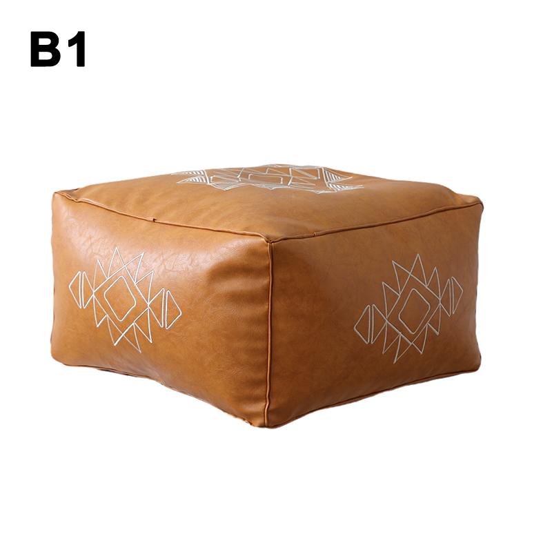 Вышитый чехол для подушки из квадратной кожи в марокканском стиле, подушка для медитации, футон, ненабитый, в скандинавском стиле, домашний коврик-татами