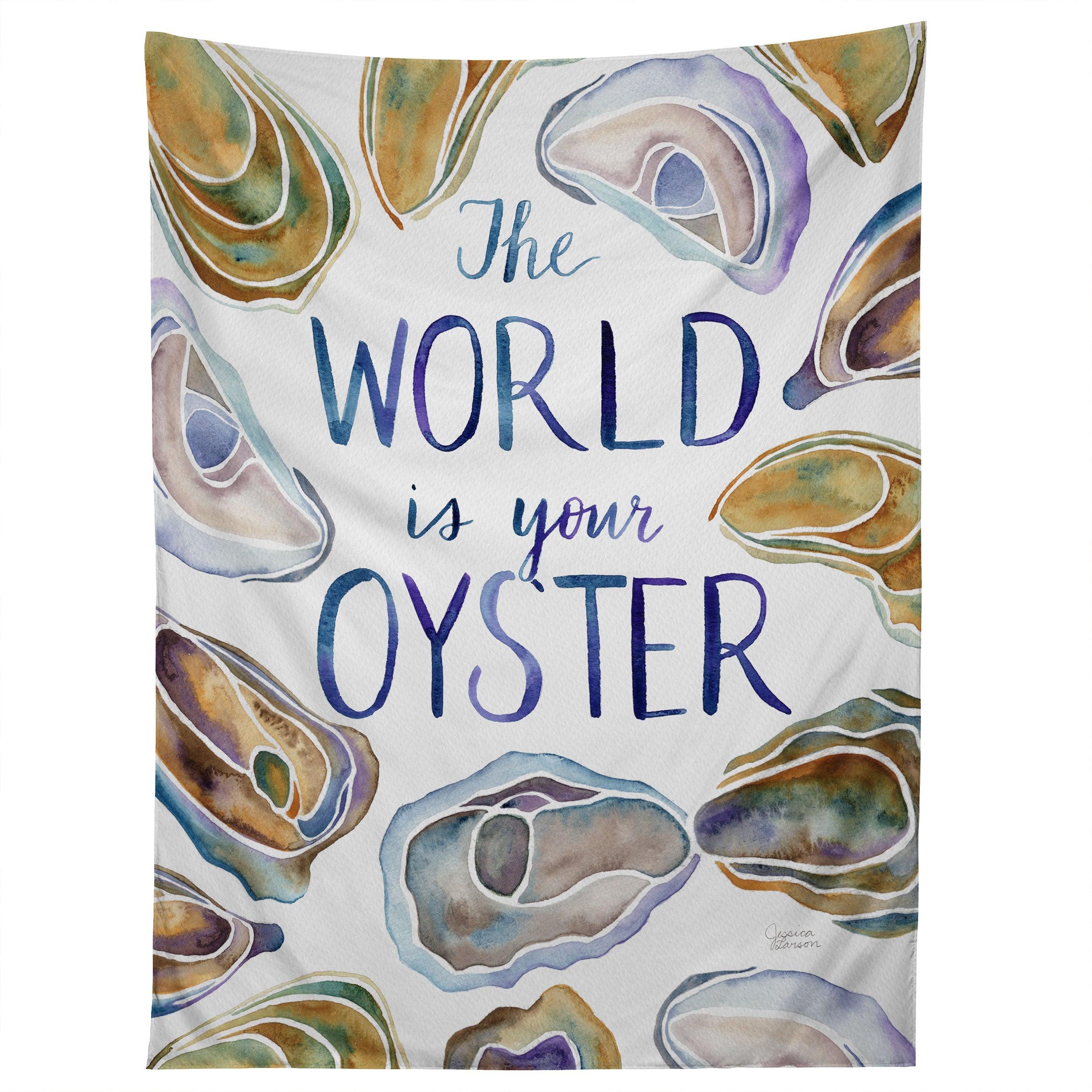 THE WORLD IS YOUR OYSTER tapestry 75x100