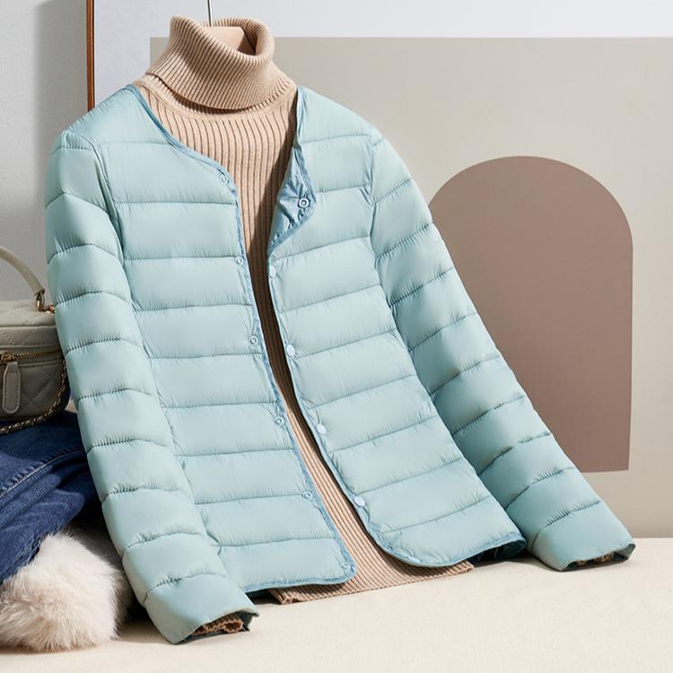 

Хлопковая куртка женская зимняя теплая короткая базовая хлопковая куртка с круглым вырезом пуховая маленькая хлопковая куртка модная 4XL зелёный