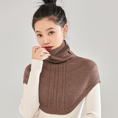 Wool Fake Collar Versatile Women'S Knitted High Lapel Pullover Scarf Shawl Warm Shoulder Pad Cervical Spine Neck Cover