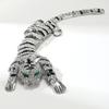 Yousheng Brooch Pin Shiny Rhinestones Inlaid Tiger Shape Badge Rust-Resistant Lightweight Bendable Tiger Brooch Fashion Accessories
