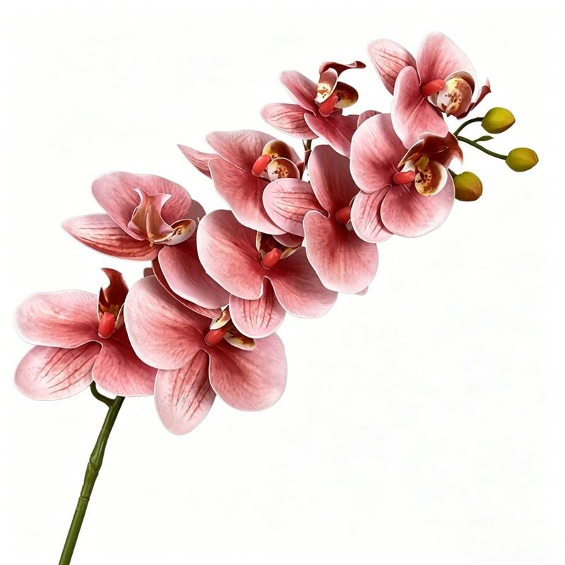 1Pcs 9-Head Flowers 38inch Artificial Butterfly Orchid Bouquet Artificial Flowers for Wedding Decoration Home Garden Room Decor