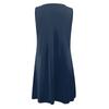 Vestito da spiaggia largo e traforato, casual, estivo, senza maniche, stampato, da donna