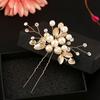 Simulated Pearls U-shaped Hair Pins Handmade Metal Clip Pins Women Girls Bridal Hair Accessories Wedding Hairstyle Design Tools