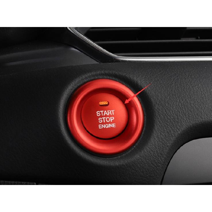 Red Aluminum Car Start Button Ignition Switch Cover Trim For Mazda CX-5 2017-24