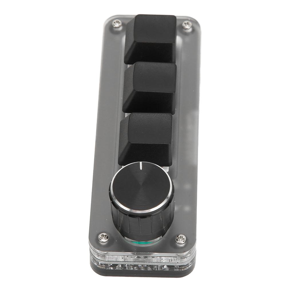 Mini Custom Keyboard 3 Keys Red Switch Shortcuts Plug and Play RGB Backlit Programming Macro