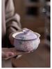 Hand-Painted Peony Ceramic Tea Set: Birthday & Mid-Autumn Gift