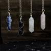 Healing Crystal Pendant Necklaces Pointed Stone Charm Necklace Spiritual Gemstones Pendants Jewelry for Women Girls