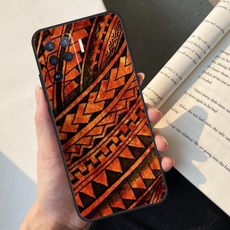 Maori Tribal Samoan Polynesian Case For Oppo A80 A60 A40 A78 A38 A18 A98 A58 A96 A76 A16 A94 A74 A54 A15 A17 A57 A77 A5 Pro
