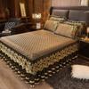 3 szt. Zagęszczona Koronkowa Falbana Jesienno-Zimowa, Kryształowy Aksamit Koronkowa Nakładka na Łóżko, Miękka i Wygodna, Pościel do Sypialni i Pokoju Gościnnego